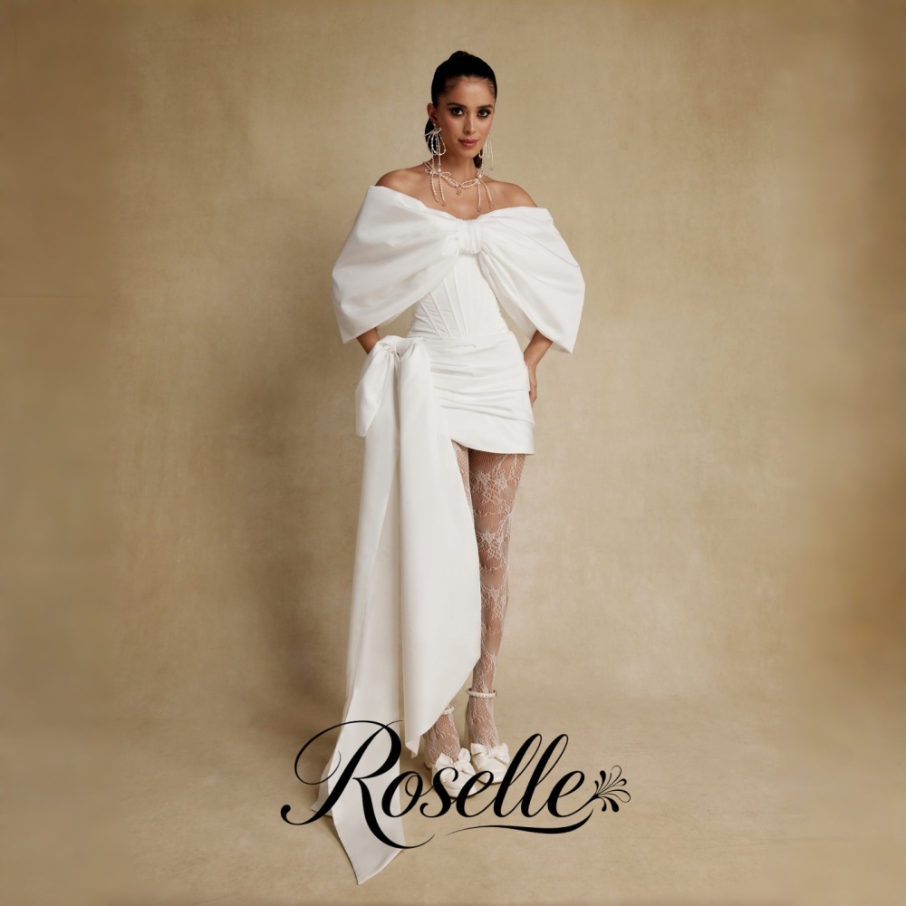 Wedding Qw - Robe de mariée mini épaules dénudées