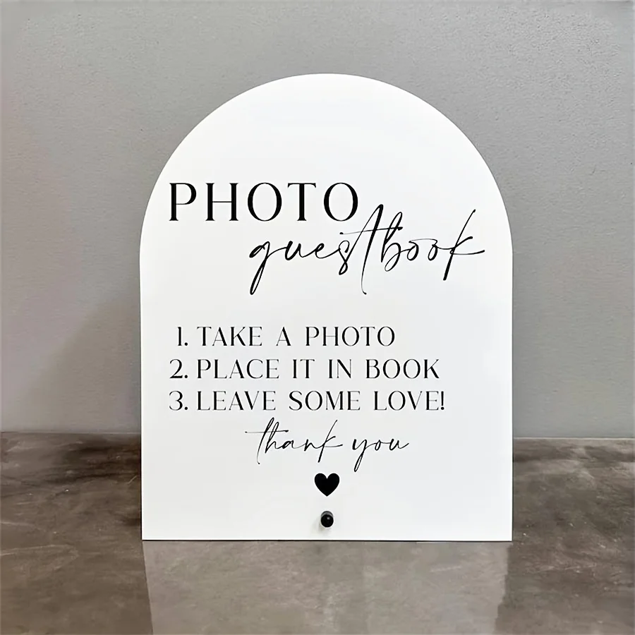 Personalized Guest Book - Panneau de livre d'or de photo