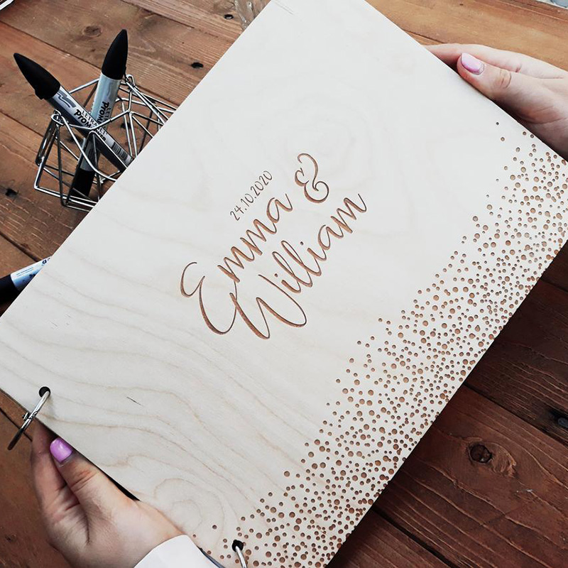 Personalized Guest Book - Livre d'or de mariage personnalisé, livre