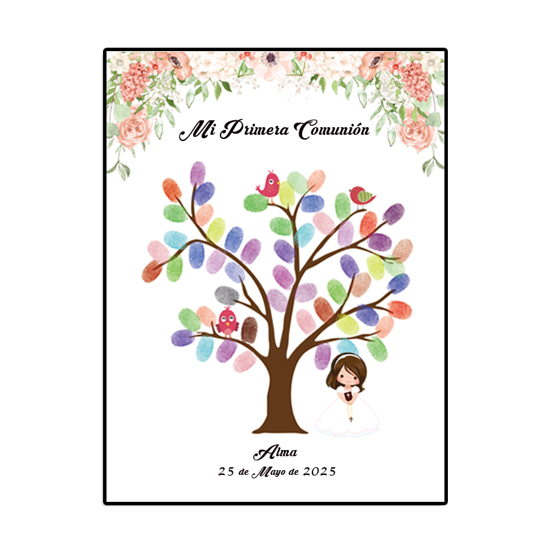 Personalized Guest Book - Thème personnalisé nom Date empreinte digitale
