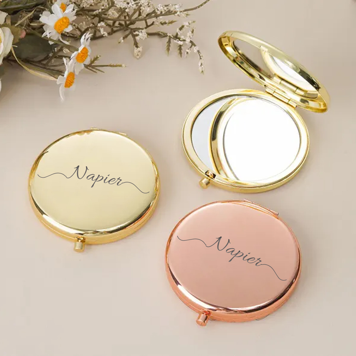 Wedding Packaging - 1 pièce Miroir de poche pliable