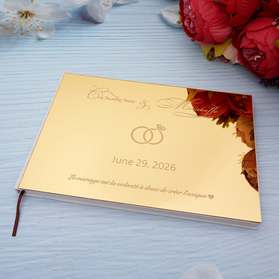Personalized Guest Book - Livre d'Or de Mariage Personnalisé avec