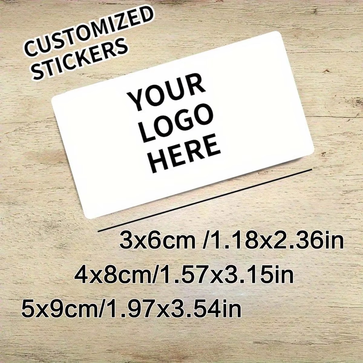 Wedding Packaging - Autocollants rectangulaires personnalisés – Logos et