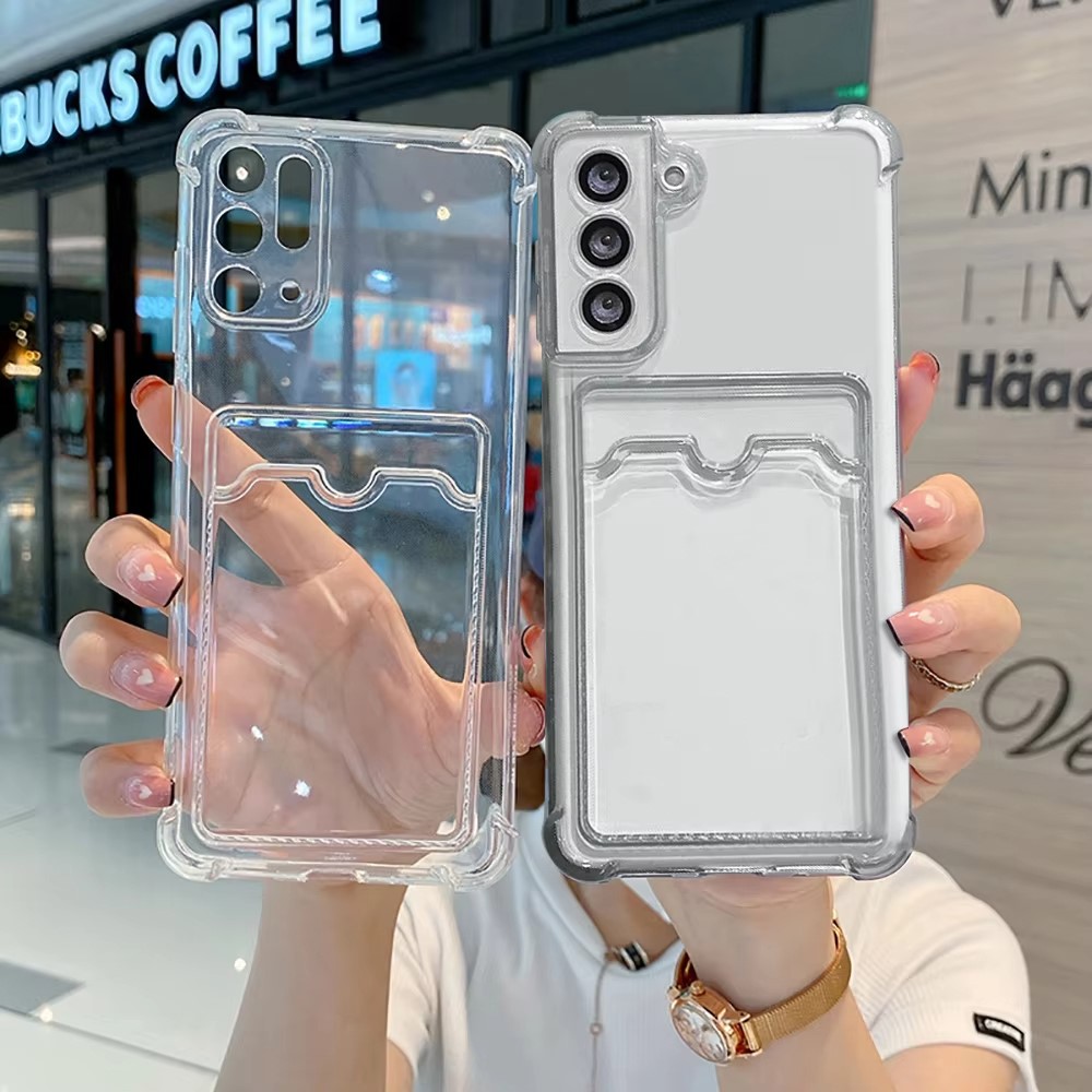 Place Card Holder - Étui de téléphone transparent en silicone