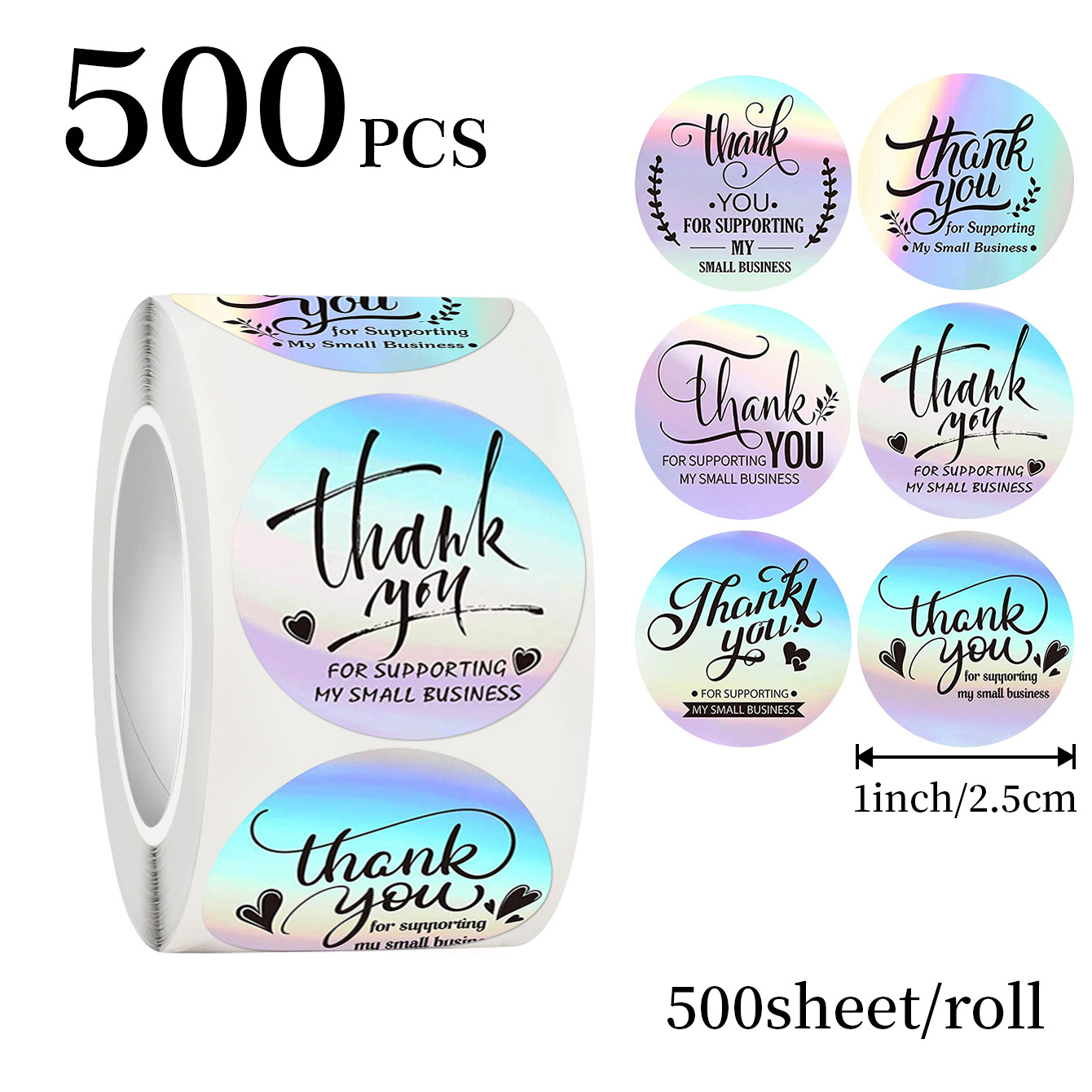 JCAC 500 autocollants holograp - Wedding Souvenir avis et prix