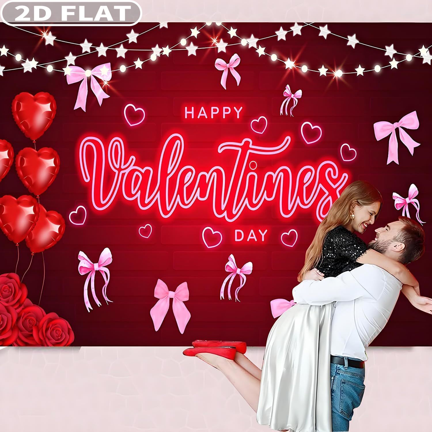 2D plat 1pc joyeux saint valen - Photo Booth Prop avis et prix