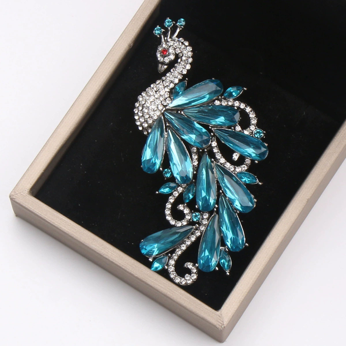 Broche de luxe en strass paon  - Suit Supply Wedding Party avis et prix